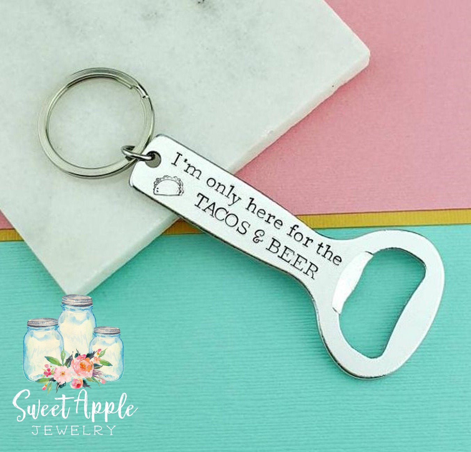 funny bottle opener keychain