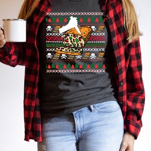 Funny Fruitcake Haters Ugly Christmas Sweater T-shirt, X-Mas Office Party Shirt, Christmas Humor Clothes, Mid Century Modern Graphic image 3