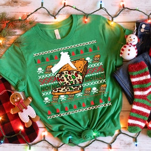 Funny Fruitcake Haters Ugly Christmas Sweater T-shirt, X-Mas Office Party Shirt, Christmas Humor Clothes, Mid Century Modern Graphic image 4