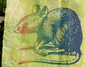 Rainbow Rat Back Patch|  Glitter Iridescent Ink