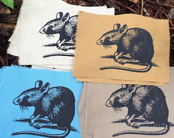 House Mouse Screenprinted patch