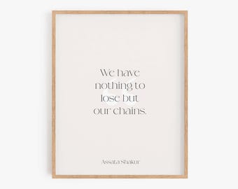 We Have Nothing to Lose Art Print, Inspirational Quote Wall Art, Minimal Typography Poster