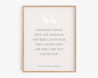 MLK Quote Art Print Inspirational Home Decor