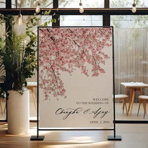 Cherry Blossom Welcome Sign | Cherry Blossom Party | Sweet Sixteen | Wedding Welcome Sign | Decor | Wedding Sign | Bridal Shower Sign | Baby