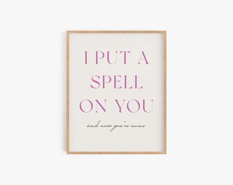 Put a Spell on You Halloween Art Print | Printed | Hocus Pocus Art Print | Halloween Decor | Halloween Party