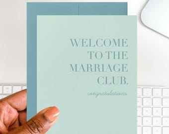 Marriage Club Wedding Card | Funny Newlywed Congratulations