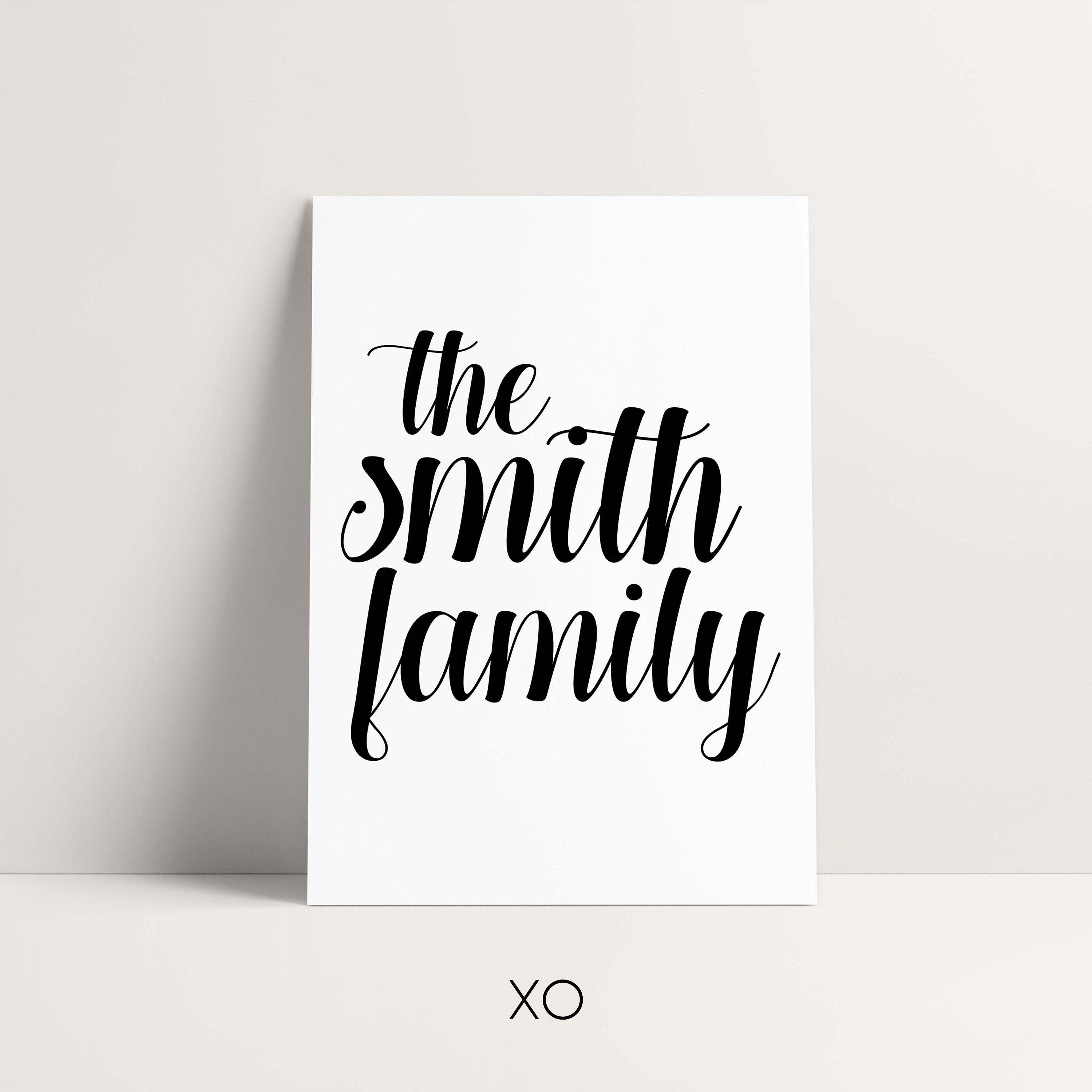 Personalized Family Name Art Print Printable Etsy