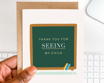 Chalkboard Teacher Appreciation Card | Thank You Note