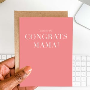 Funny Baby Shower Greeting Card | Baby Congrats Card | New Baby | That Belly Tho&#39; | Congrats Mama Card | Congratulations Card Pregnancy