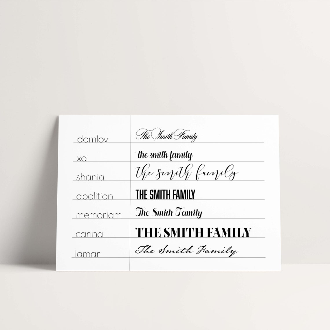 Personalized Family Name Art Print Printable | Etsy