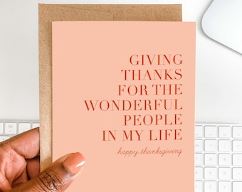 Thanksgiving Greeting Card | Happy Thanksgiving | Fall Greeting | Giving Thanks Card | Turkey Day Card | Thanksgiving Note | Holiday Card
