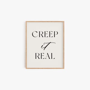 Creep it Real Halloween Art Print | Funny Halloween Decor | Bar Cart Decor | Halloween Party | Halloween Table Decor | Halloween Tablescape