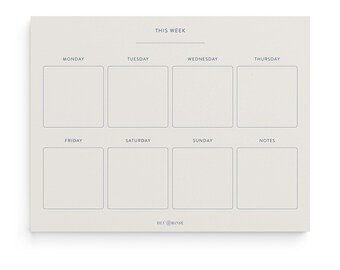 Undated Weekly Planner | Day Planner | To-Do List | Simple | Organization | Minimalist Weekly Planner