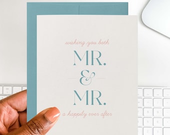 Mr. + Mr. Wedding Card | Gay Couple Congratulations