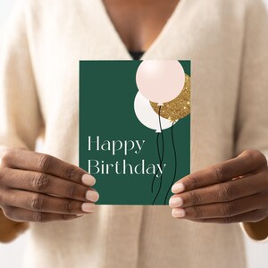 Birthday Balloons Greeting Card | Birthday Gift | Birthday Card for Him | Card for Her | Mom Birthday Card | Sister Birthday | Teen Birthday
