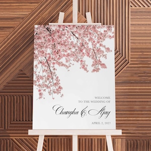 Cherry Blossom Welcome Sign | Cherry Blossom Party | Sweet Sixteen | Wedding Welcome Sign | Decor | Wedding Sign | Bridal Shower Sign | Baby