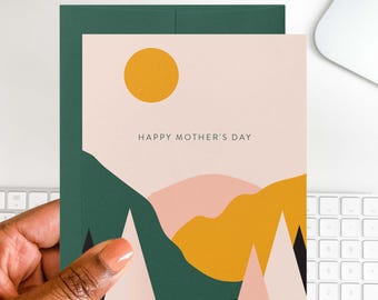Landscape Mother's Day Card | Modern Art Greeting Card