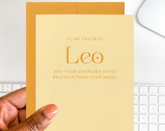 Funny Leo Zodiac Birthday Card | Astrology Gift