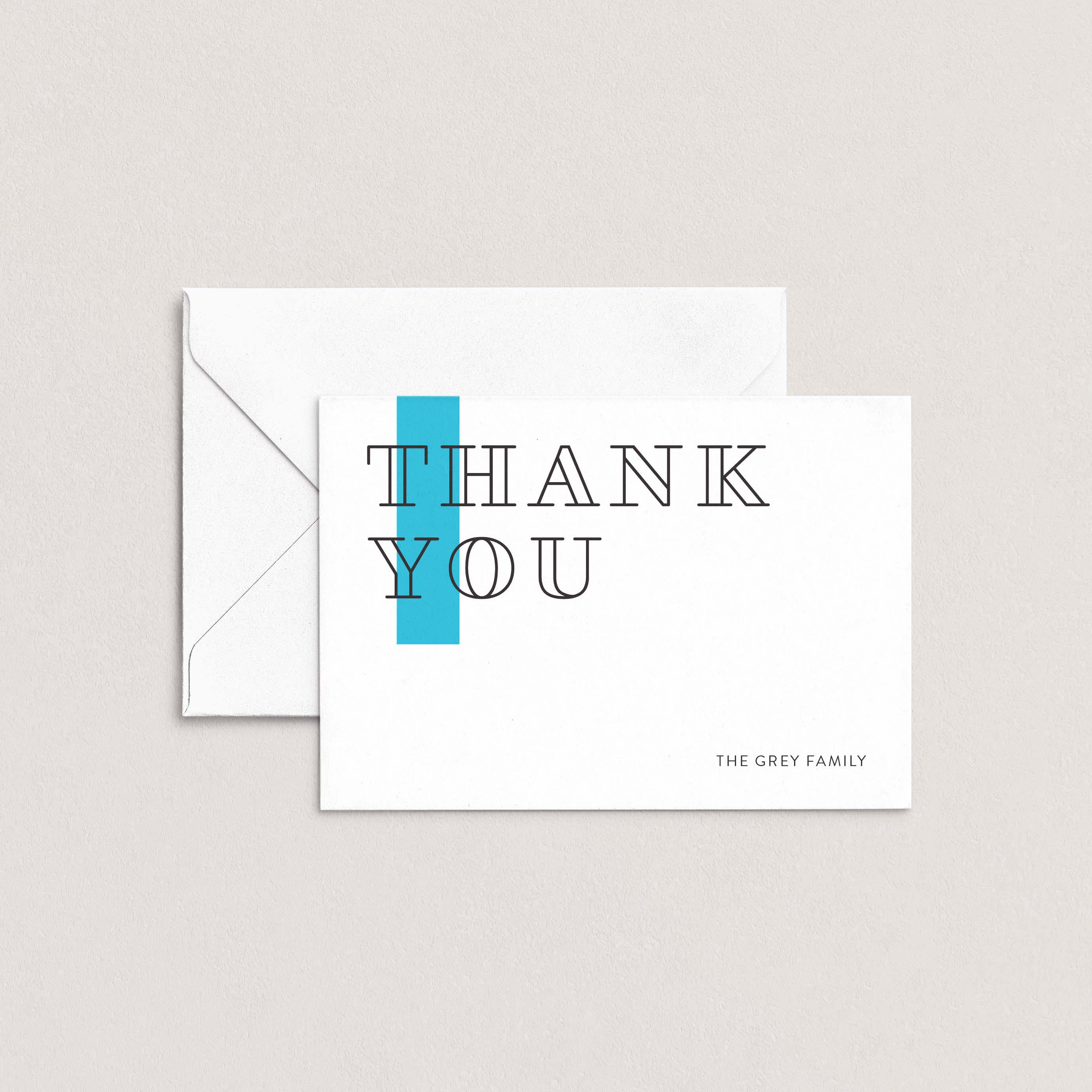 Personalized Thank You Card Set | Folded Note Cards - Etsy