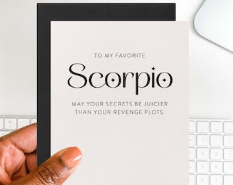 Funny Scorpio Zodiac Birthday Card | Astrology Gift