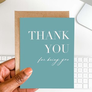 Thank You For Being You Card | Appreciation Card, Friendship Card, Birthday Card, Thinking of You Card