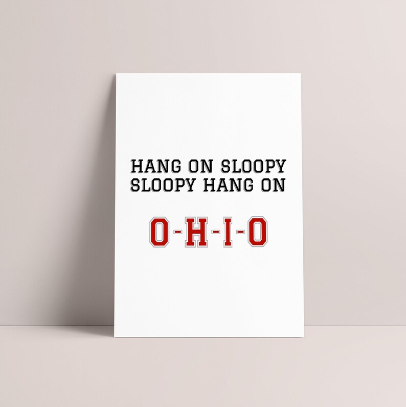 Hang on Sloopy Ohio Art Print Printed | Etsy