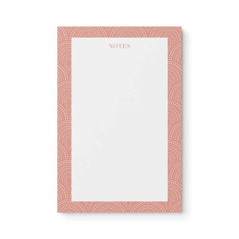 Repeat Pattern Note Pad Geometric Arches Notepad | Elegant Stationery, 50 Pages - Etsy