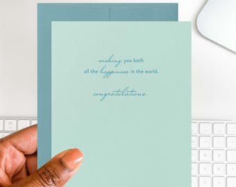 Minimalist Wedding Card | Happiness Newlywed Greeting Card