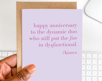Funny Anniversary Card | Dysfunctional Couple Greeting