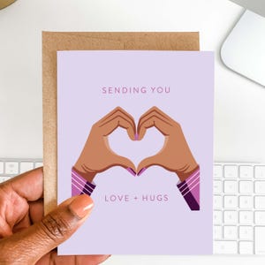 Love and Hugs Greeting Card | Thinking of You Card | Friendship Card | Encouragement Card | Support Card | Sympathy Card | Sending Love
