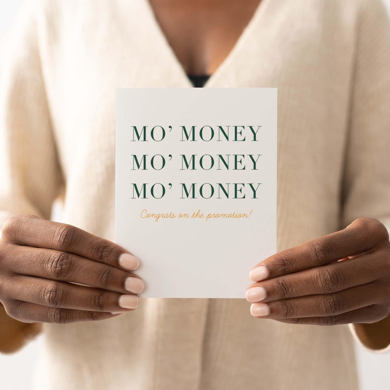 Mo' Money Promotion Card | Funny New Job Congratulations bild 6