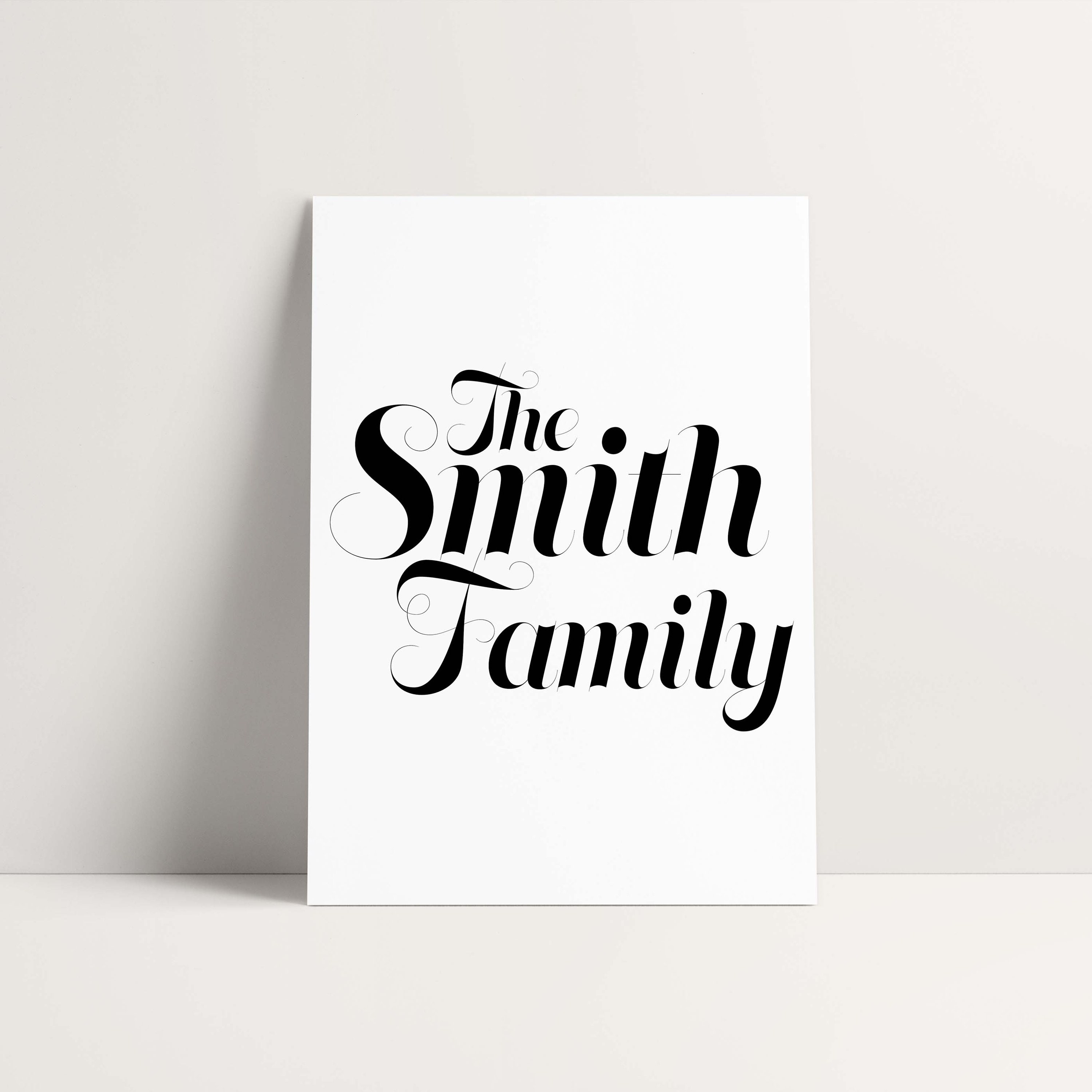 Personalized Family Name Art Print Printable Etsy