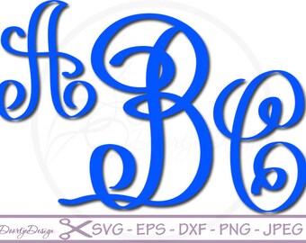 Script Alphabet SVG DXF PNG, eps font, Cut Files for Cricut, svg fonts, Letter Alphabet Set, eps Vector files, Vinyl Cut, Silhouette files