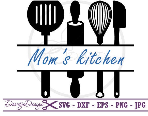 Download Split monogram svg Split Kitchen Utensils SVG dxf files eps | Etsy