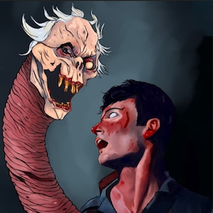 Surprise! / 8x10 art print / Evil Dead illustration / Horror movie