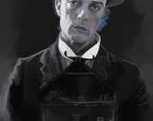 Buster Keaton / Digital Painting / Digital Portrait / 8x10 art Print