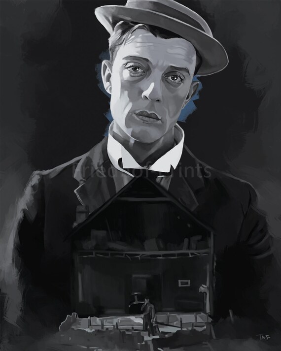 Buster Keaton Digital Painting Digital Portrait 8x10 Art Etsy