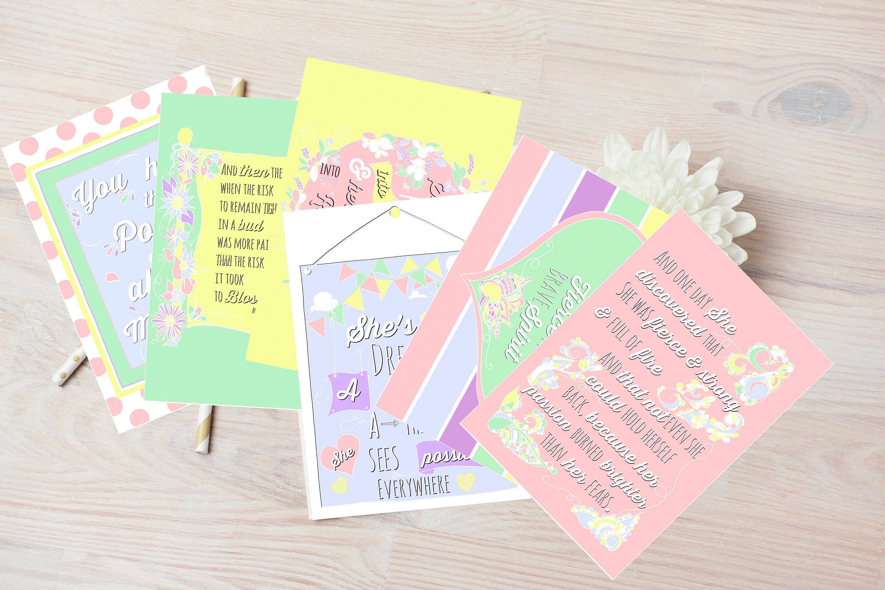 Positive postcard pack Pack of inspirational postcards Pack Etsy
