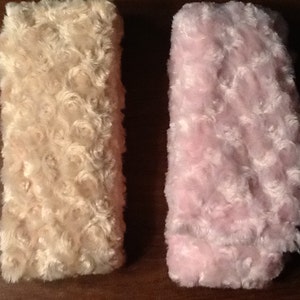 Lavender Heat / Cold wrap Rosebud ultra soft faux fur image 2