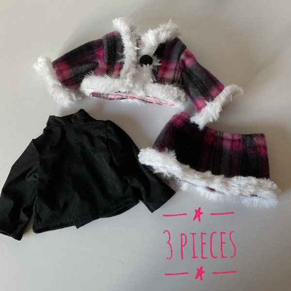 18" doll 3 piece Winter outfit.  Shirt, Jacket & Top