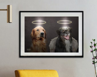 Presente em memória de animal de estimação, presente para falecimento de cachorro, cachorro falecido, cachorro anjo, retrato personalizado de cachorro, presente de condolências para cães, presente para perda de animal de estimação, arquivo digital