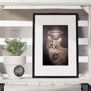 Cat Sympathy Gift, Cat Loss Gift, Cat Memorial Gift Portrait, Cat Passing Remembrance Gift, Cat Custom Portrait, Cat from Photo