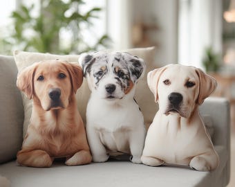 Almohada 3D personalizada para mascotas con foto, almohada con forma personalizada, regalo de Navidad personalizado para perro o gato, almohada con doble impresión para perro o gato, cojín para mascotas