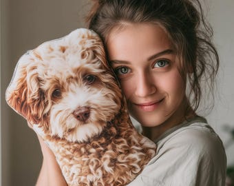 Almohada personalizada para mascotas, almohada con forma de mascota, almohada con foto 3D, regalo para amantes de las mascotas, almohada para perros, almohada con retrato de mascota, regalo conmemorativo para mascotas
