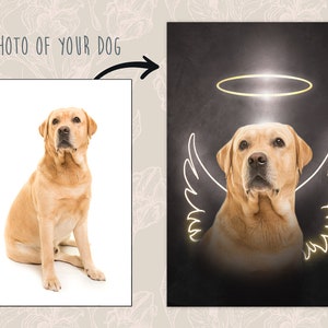 Labrador Memorial Gift, Labrador Custom Portrait, Dog Memorial Art Pet Loss Gift, Dog Angel, Dog Passing Remembrance Gift, Dog Memorial Gift