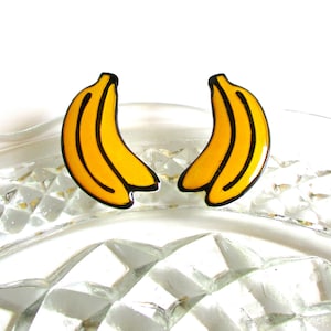 Banana Earrings - Fruit Stud Earrings