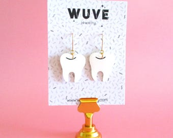 Tooth Earrings, Cute teeth earrings, Dentist jewelry