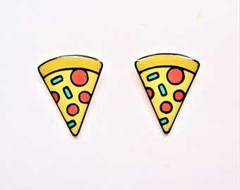 Pizza Stud Earrings
