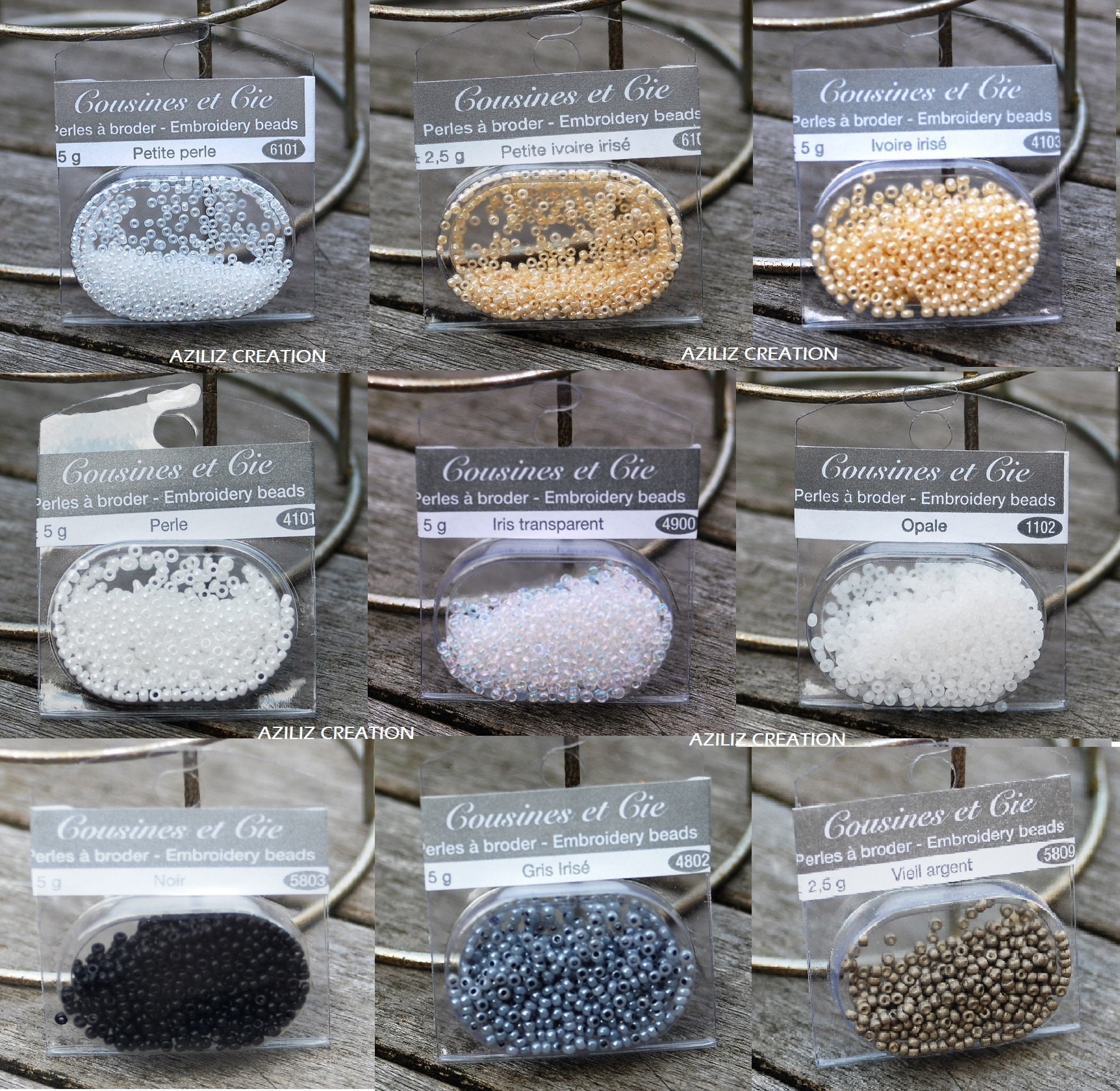 Embroidery Beads 11/0 Range White Black Gray Silver Available in Several  Miyuki and COUSINES & CIE Quality Colors 