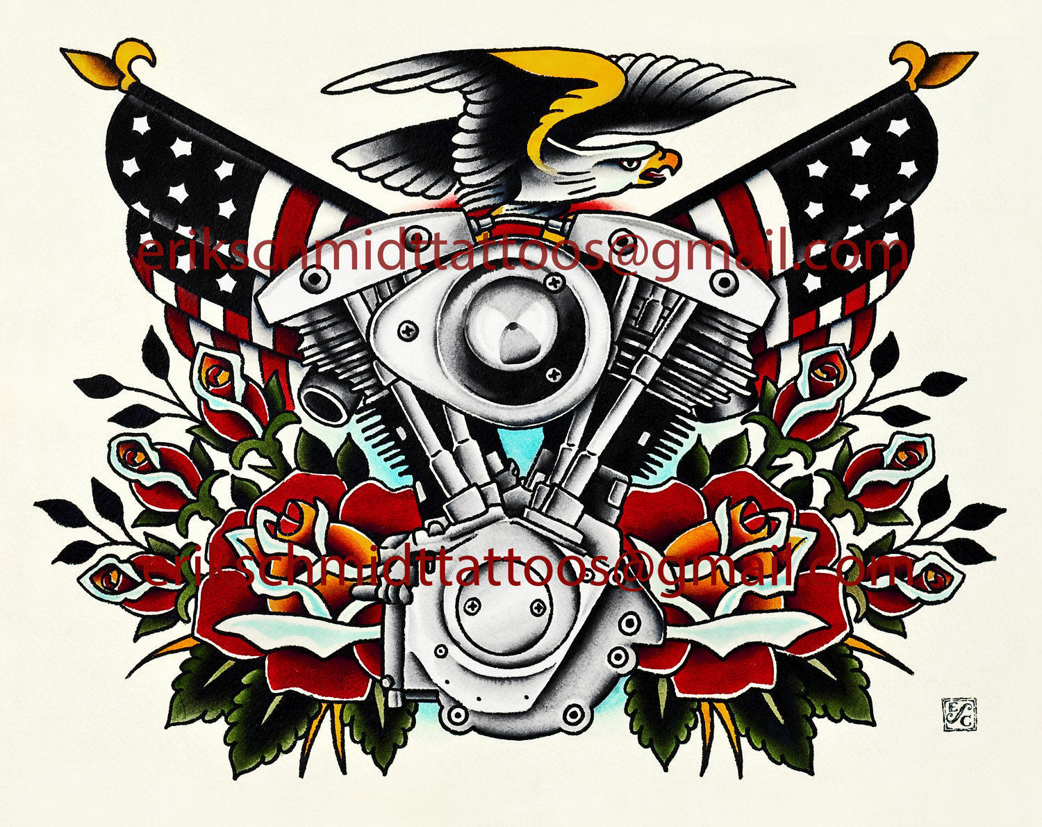 Harley Davidson Vintage Shovelhead 11x14 Giclee Etsy